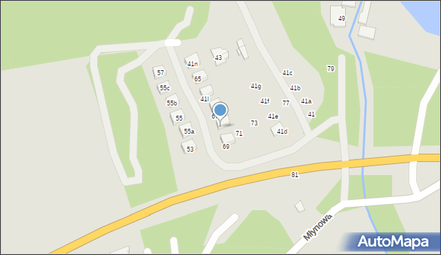 Mrągowo, Młynowa, 41j, mapa Mrągowo