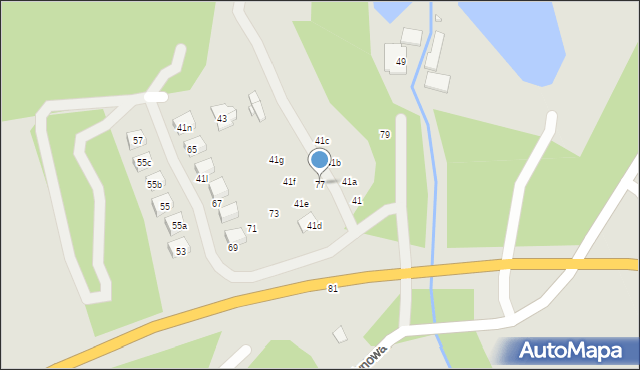 Mrągowo, Młynowa, 77, mapa Mrągowo