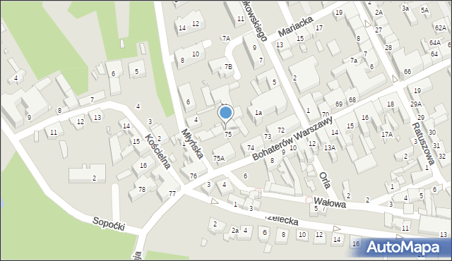 Myślibórz, Młyńska, 2, mapa Myślibórz