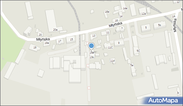 Nakło nad Notecią, Młyńska, 13a, mapa Nakło nad Notecią