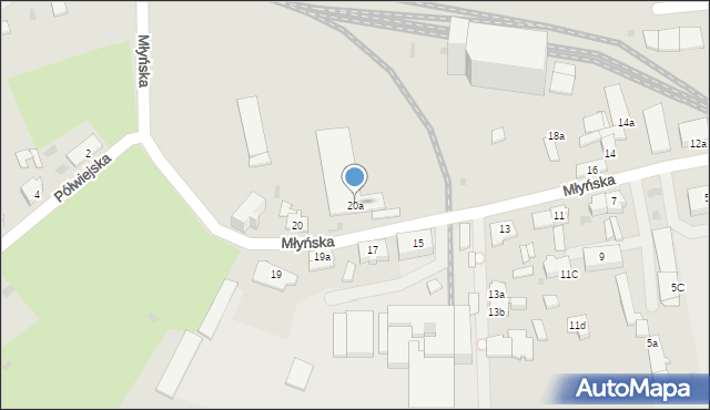 Nakło nad Notecią, Młyńska, 20a, mapa Nakło nad Notecią