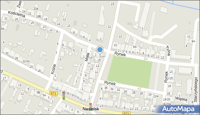 Nasielsk, Młynarska, 17, mapa Nasielsk