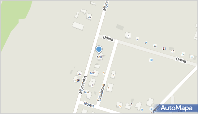 Nasielsk, Młynarska, 62D, mapa Nasielsk