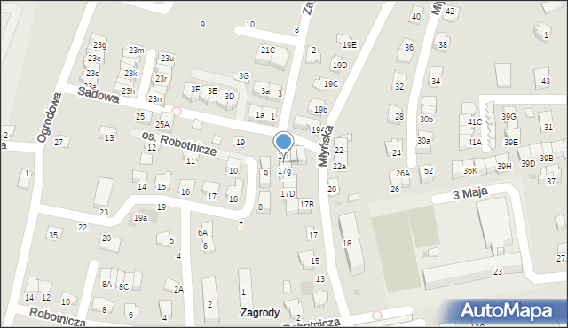 Niepołomice, Młyńska, 17h, mapa Niepołomice