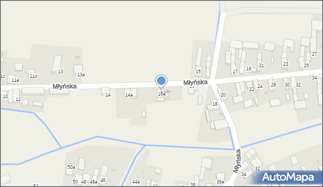 Nowa Cerekwia, Młyńska, 16a, mapa Nowa Cerekwia