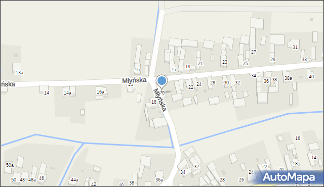 Nowa Cerekwia, Młyńska, 20, mapa Nowa Cerekwia