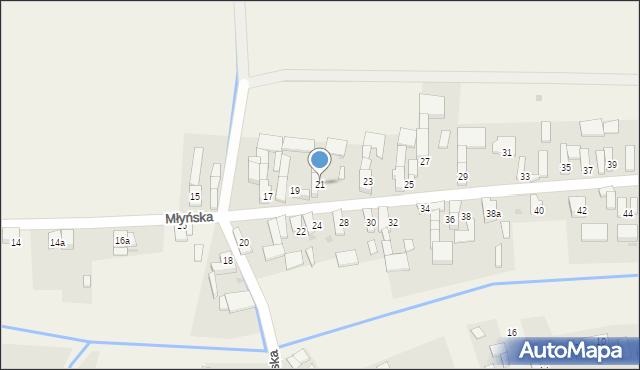 Nowa Cerekwia, Młyńska, 21, mapa Nowa Cerekwia