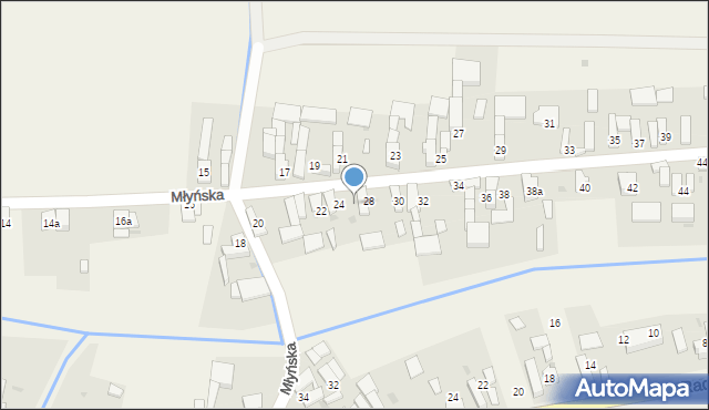 Nowa Cerekwia, Młyńska, 26, mapa Nowa Cerekwia