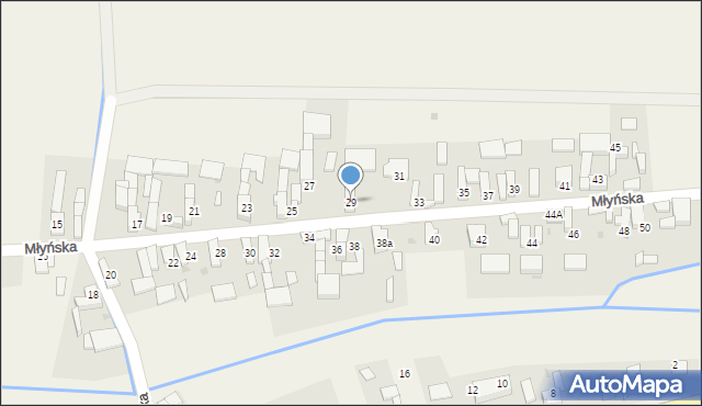 Nowa Cerekwia, Młyńska, 29, mapa Nowa Cerekwia