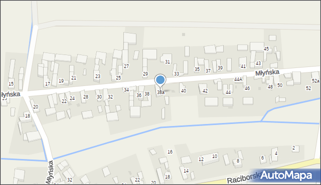 Nowa Cerekwia, Młyńska, 38a, mapa Nowa Cerekwia