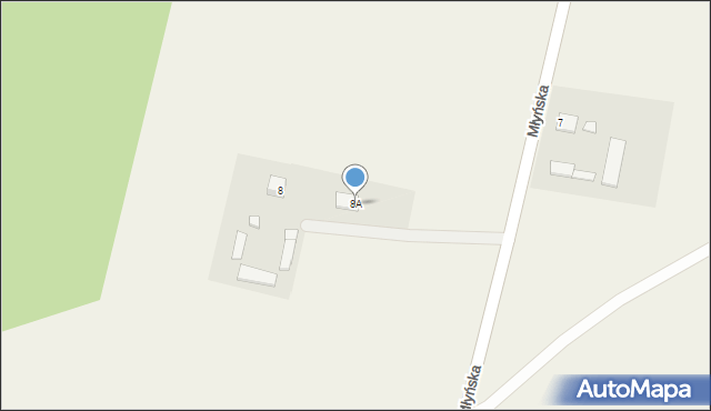 Nowa Góra, Młyńska, 8A, mapa Nowa Góra