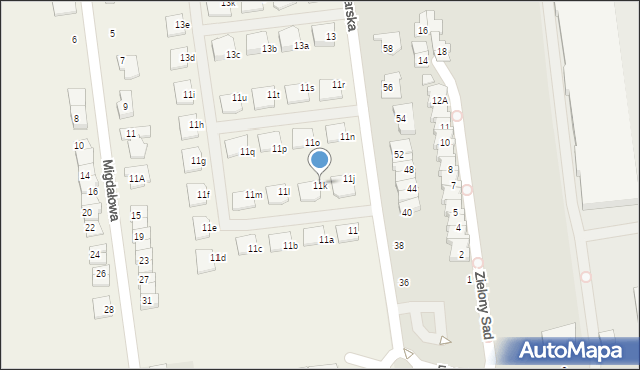 Nowa Iwiczna, Mleczarska, 11k, mapa Nowa Iwiczna