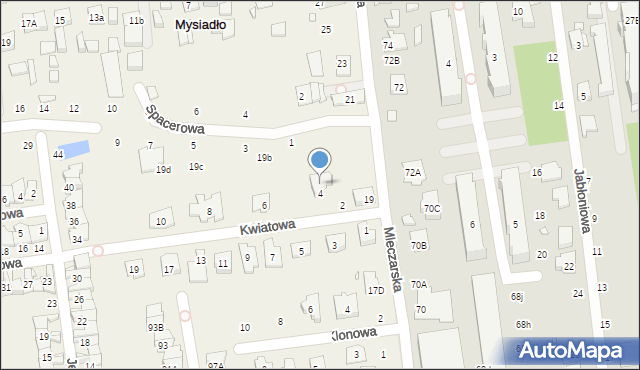 Nowa Iwiczna, Mleczarska, 19A, mapa Nowa Iwiczna