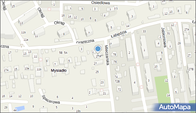 Nowa Iwiczna, Mleczarska, 27A, mapa Nowa Iwiczna