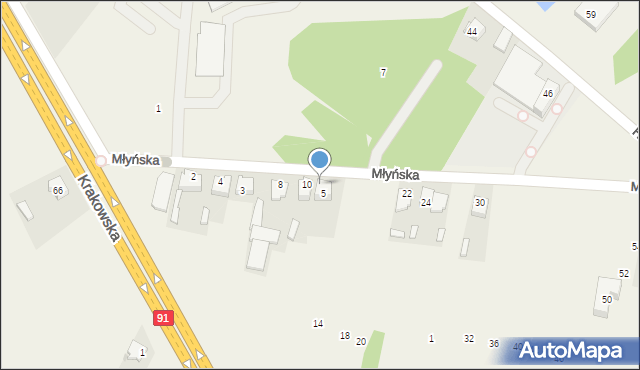 Nowa Wieś, Młyńska, 12, mapa Nowa Wieś