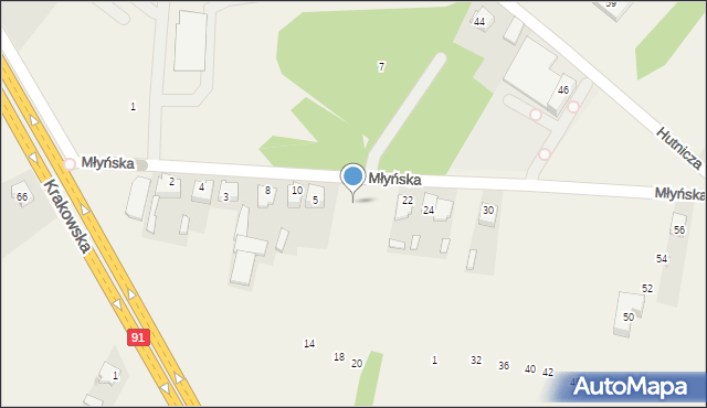 Nowa Wieś, Młyńska, 16, mapa Nowa Wieś