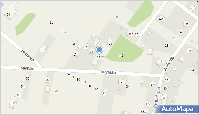 Nowa Wieś, Młyńska, 23a, mapa Nowa Wieś