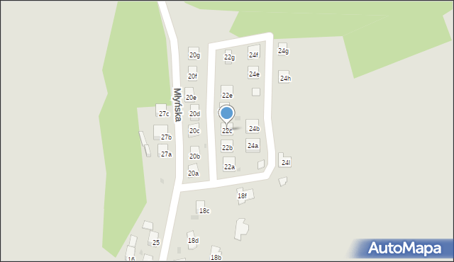 Nowogrodziec, Młyńska, 22c, mapa Nowogrodziec