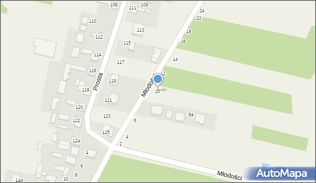 Nowy Kocin, Młodości, 10, mapa Nowy Kocin