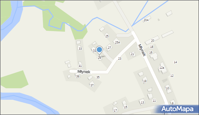 Odrzykoń, Młynek, 29, mapa Odrzykoń