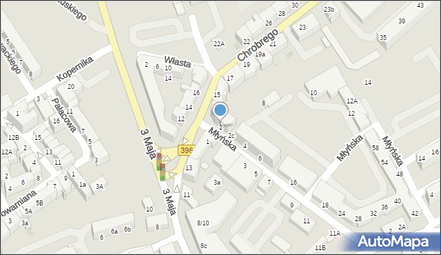 Oława, Młyńska, 2, mapa Oława