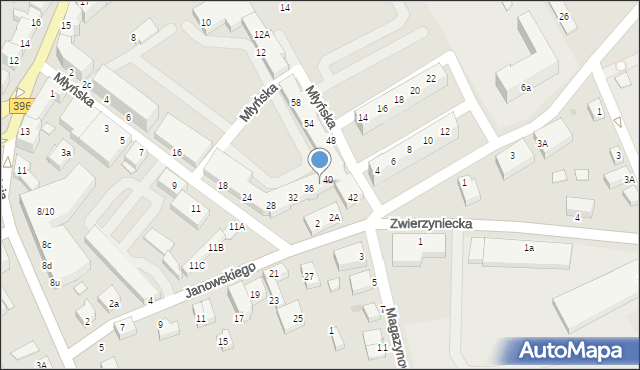 Oława, Młyńska, 38, mapa Oława