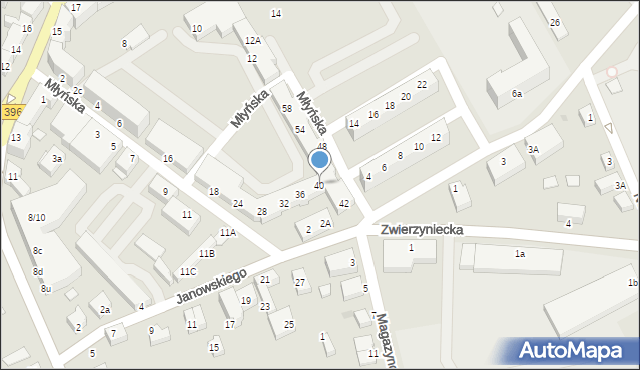 Oława, Młyńska, 40, mapa Oława