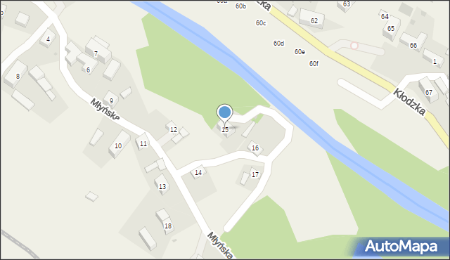 Ołdrzychowice Kłodzkie, Młyńska, 15, mapa Ołdrzychowice Kłodzkie