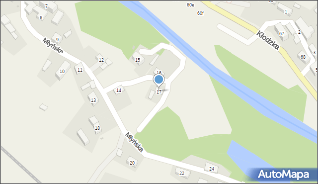 Ołdrzychowice Kłodzkie, Młyńska, 17, mapa Ołdrzychowice Kłodzkie