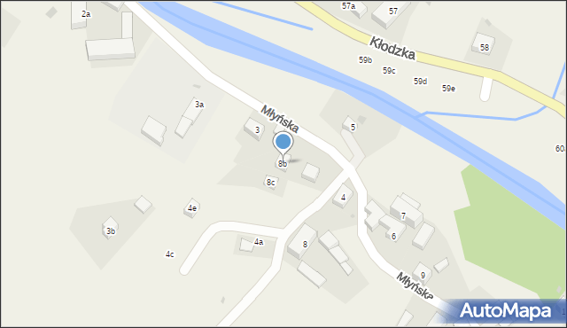 Ołdrzychowice Kłodzkie, Młyńska, 8b, mapa Ołdrzychowice Kłodzkie