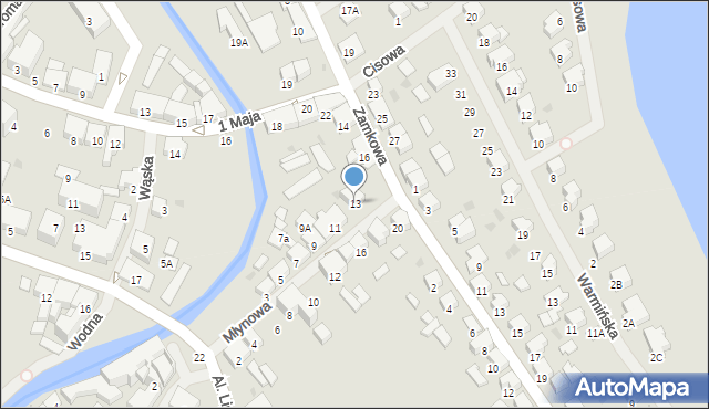 Olecko, Młynowa, 13, mapa Olecko