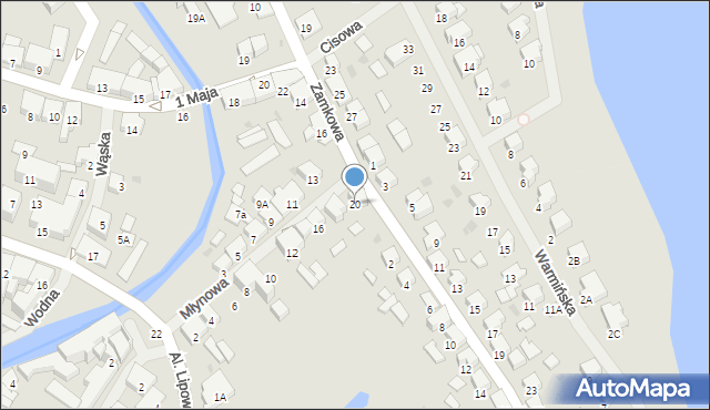 Olecko, Młynowa, 20, mapa Olecko