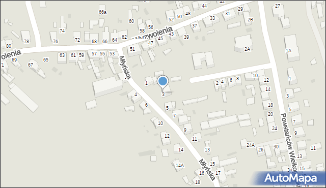 Opalenica, Młyńska, 3, mapa Opalenica