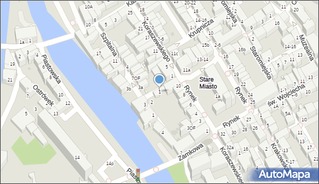 Opole, Młyńska, 1, mapa Opola