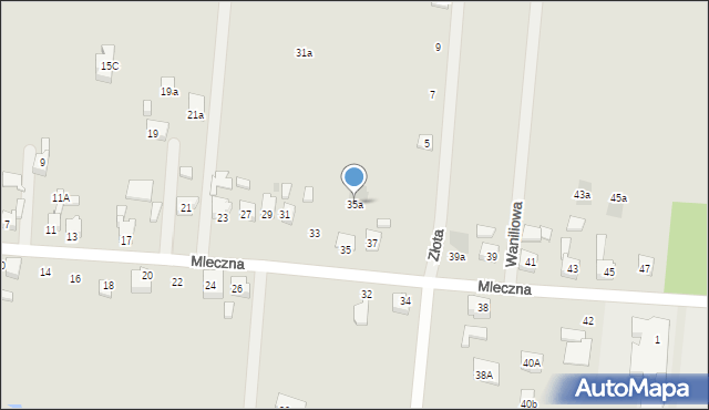 Orzesze, Mleczna, 35a, mapa Orzesze