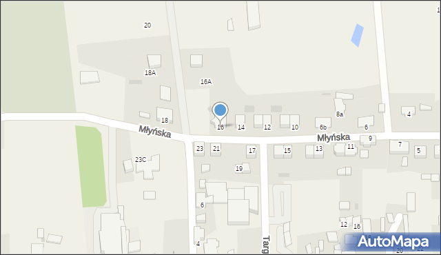Osie, Młyńska, 16, mapa Osie