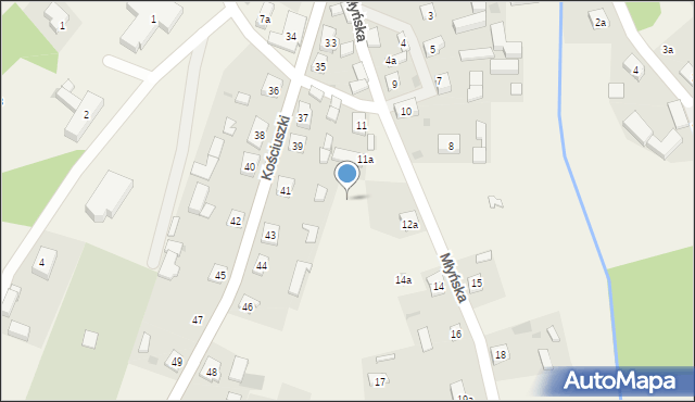 Osieczna, Młyńska, 12, mapa Osieczna