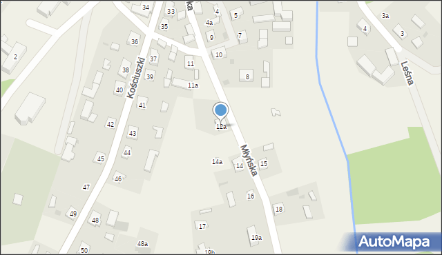 Osieczna, Młyńska, 12a, mapa Osieczna