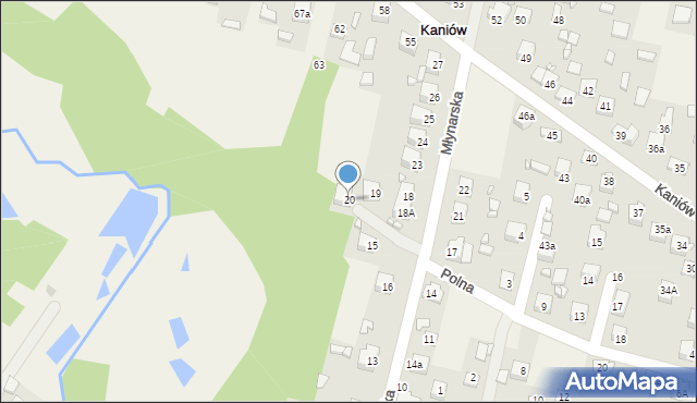 Osiedle Kaniów, Młynarska, 20, mapa Osiedle Kaniów