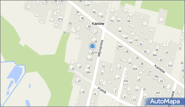Osiedle Kaniów, Młynarska, 24, mapa Osiedle Kaniów