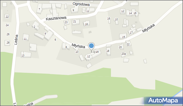 Osłonino, Młyńska, 14A, mapa Osłonino