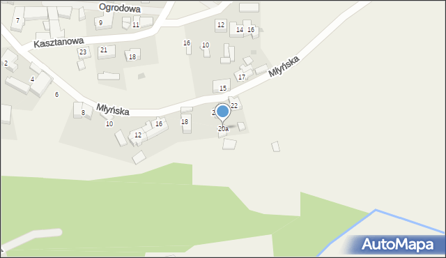 Osłonino, Młyńska, 20a, mapa Osłonino
