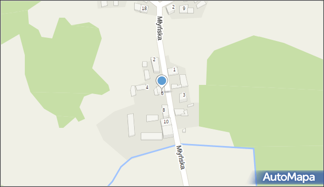 Osowiec, Młyńska, 6, mapa Osowiec