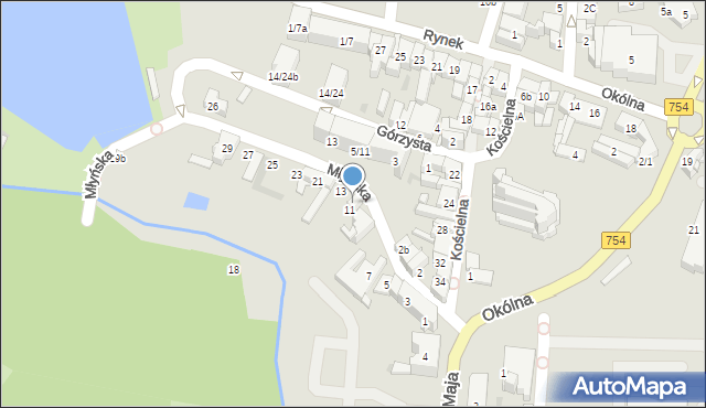 Ostrowiec Świętokrzyski, Młyńska, 17, mapa Ostrowiec Świętokrzyski