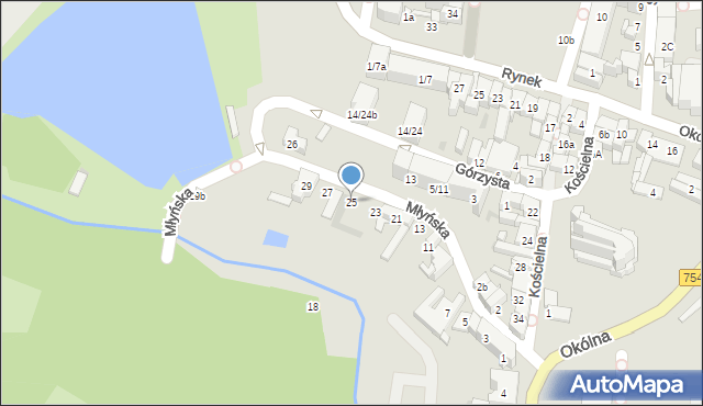 Ostrowiec Świętokrzyski, Młyńska, 25, mapa Ostrowiec Świętokrzyski
