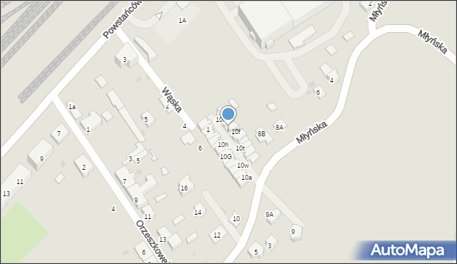 Oświęcim, Młyńska, 10o, mapa Oświęcimia