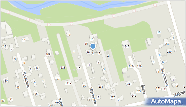 Otwock, Młynarska, 8, mapa Otwock