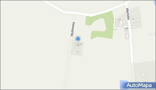 Ownice, Młyńska, 11, mapa Ownice