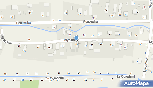 Ozorowice, Młynarska, 31, mapa Ozorowice