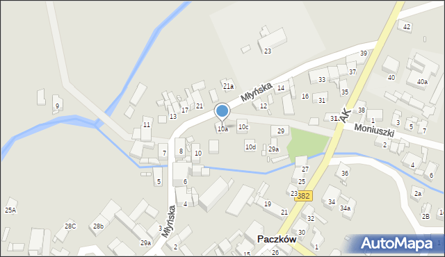 Paczków, Młyńska, 10a, mapa Paczków
